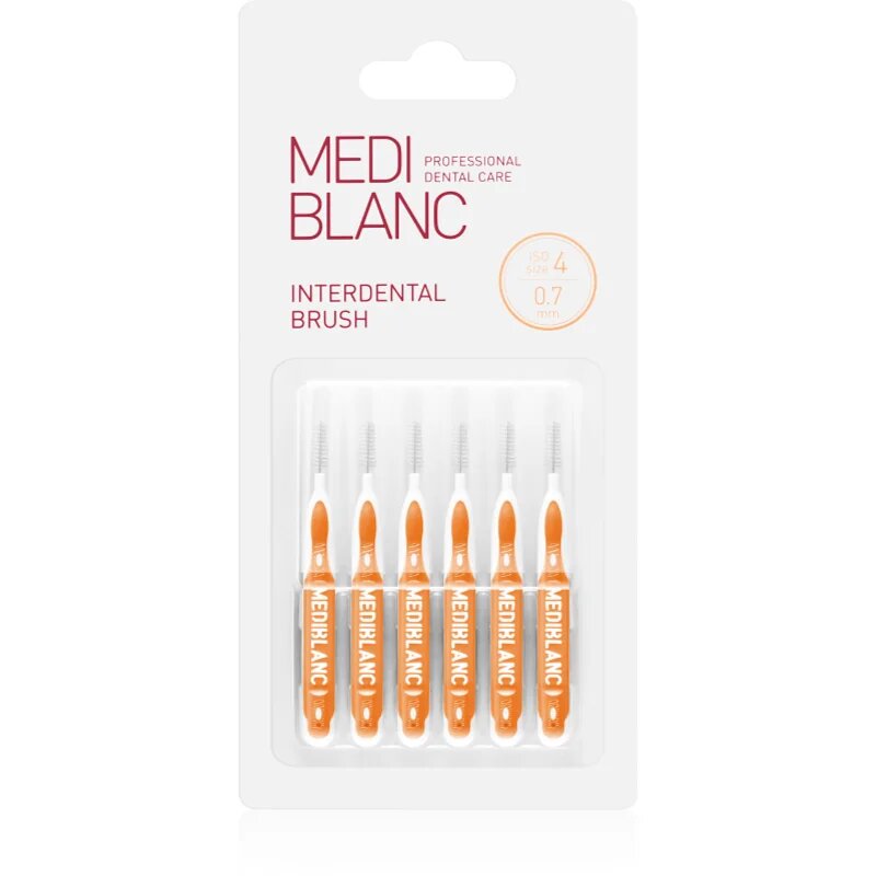 MEDIBLANC Interdental Pick-brush medzobna ščetka 07 mm Yellow 6 kos