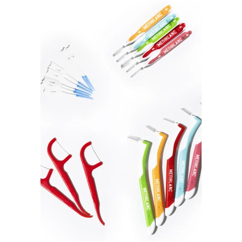 MEDIBLANC Interdental Pick-brush medzobna ščetka 07 mm Yellow 6 kos