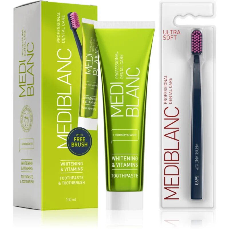 MEDIBLANC Set TP Vitamin 100ml + TB Ultra Soft Dblue Single set zobne nege
