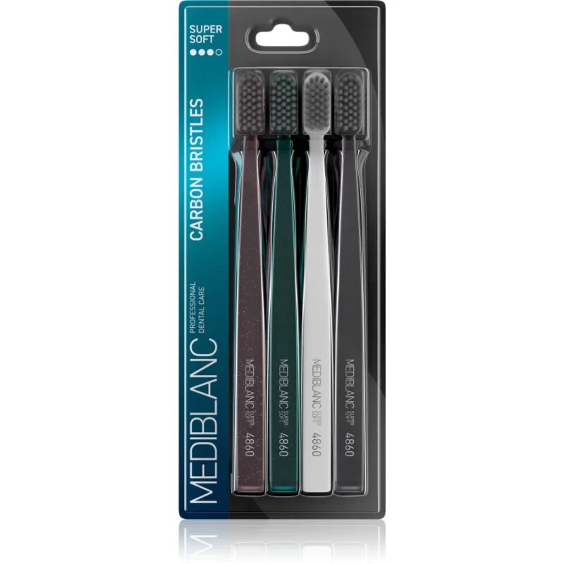 MEDIBLANC Toothbrush Super Soft zobna ščetka s ščetinami prevlečenimi z aktivnim ogljem