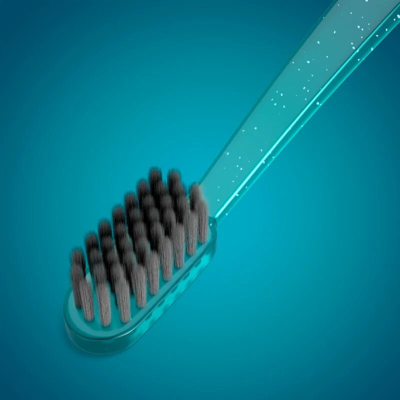 MEDIBLANC Toothbrush Super Soft zobna ščetka s ščetinami prevlečenimi z aktivnim ogljem