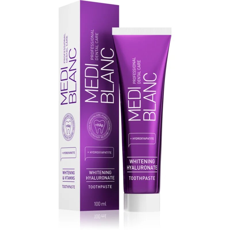 MEDIBLANC Toothpaste Hyaluronic Acid belilna pasta z natrijevim hialuronatom 100 ml