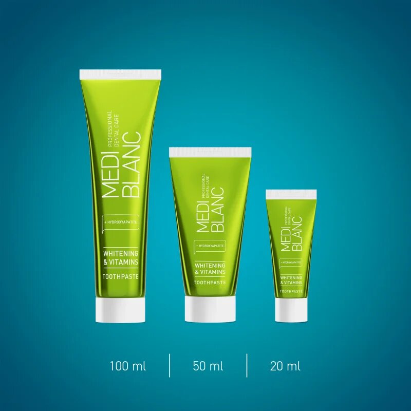 MEDIBLANC Toothpaste Vitamin-Enriched belilna zobna pasta z vitamini 100 ml
