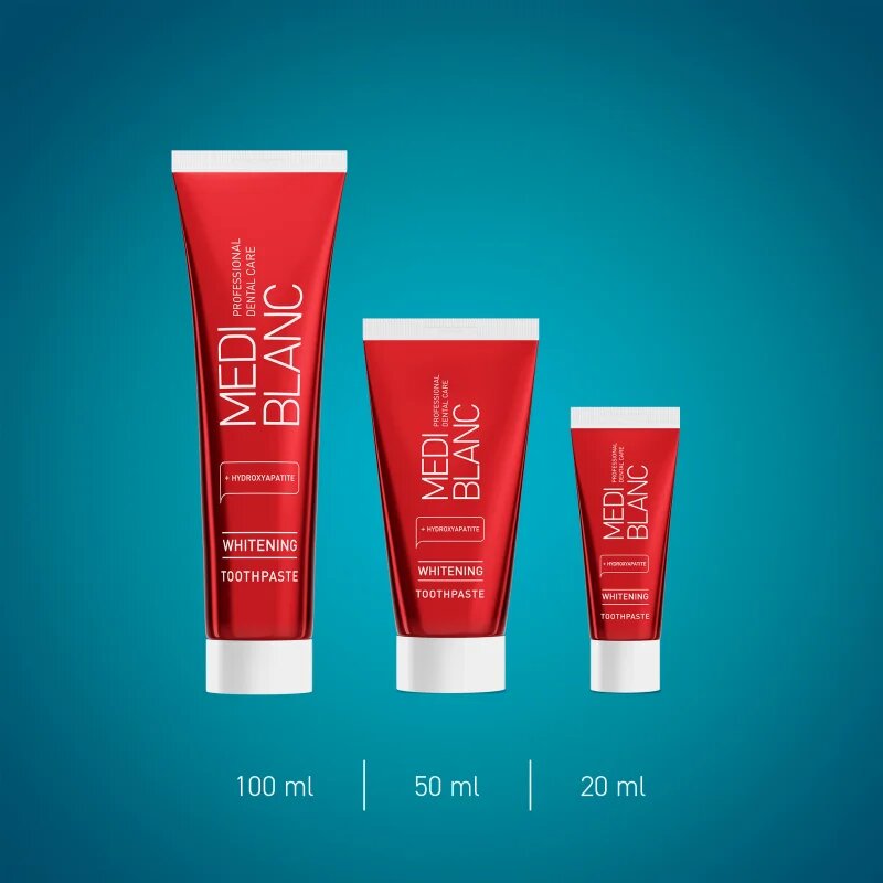 MEDIBLANC Whitening belilna zobna pasta s hidroksiapatitom 100 ml