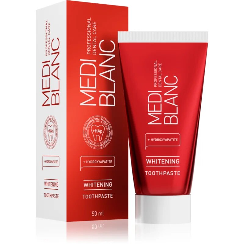 MEDIBLANC Whitening belilna zobna pasta s hidroksiapatitom 50 ml