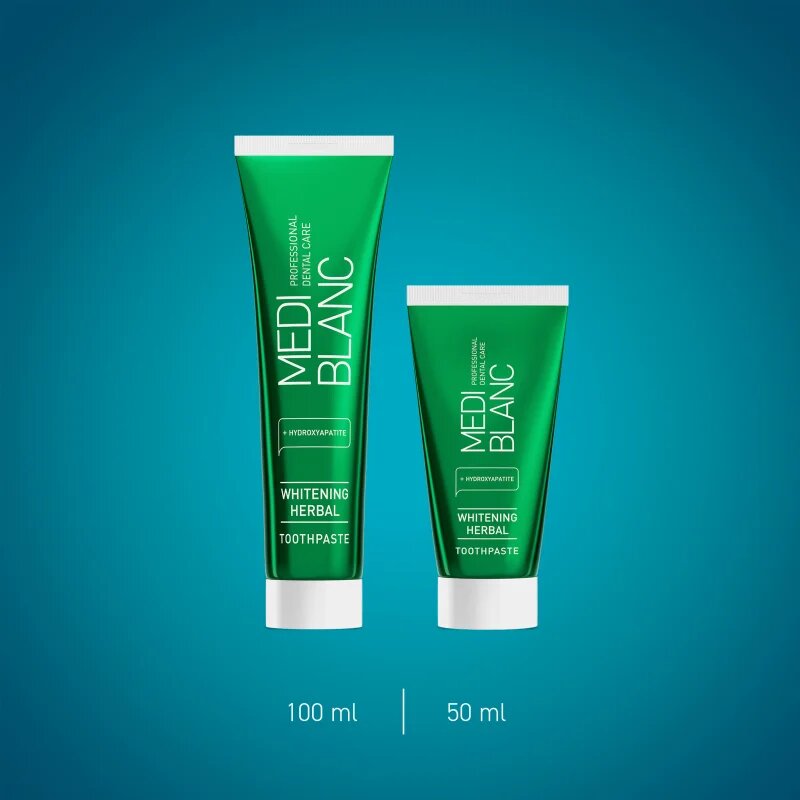 MEDIBLANC Whitening Herbal zeliščna zobna pasta z belilnim učinkom 100 ml