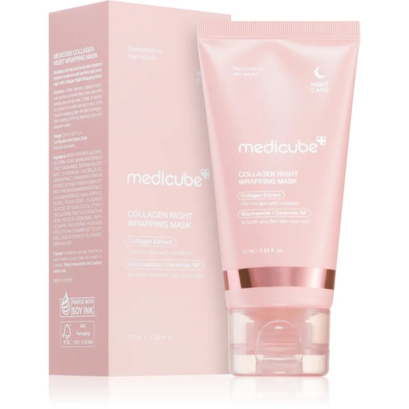 Medicube Collagen Night Wrapping Mask učvrstitvena maska čez noč s kolagenom 75 ml