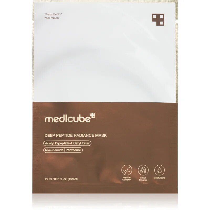 Medicube Deep Peptide Radiance Mask vlažilna tekstilna maska povečujoč prožnost kože 27 ml