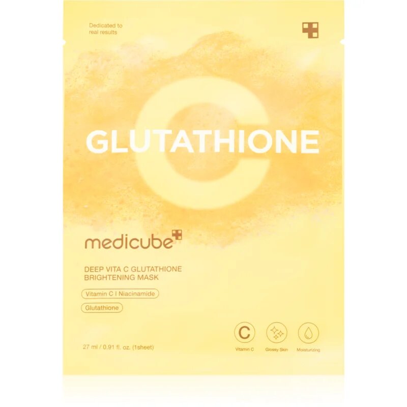 Medicube Deep Vita C Glutathione Brightening Mask revitalizacijska maska iz platna 27 ml