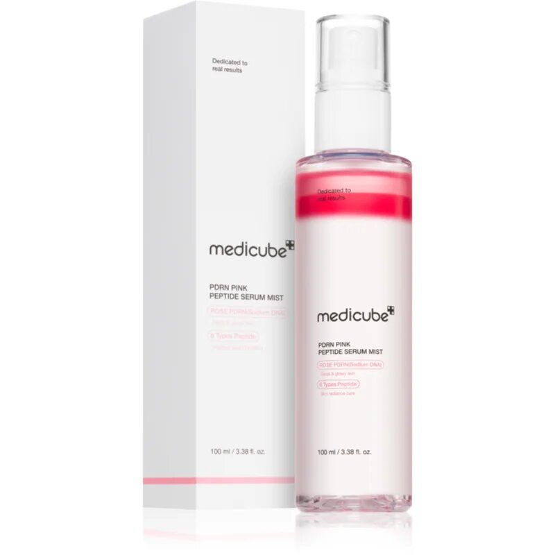 Medicube PDRN Pink Glutathione Serum Mist posvetlitveni serum za obraz z učvrstitvenim učinkom v pršilu 100 ml