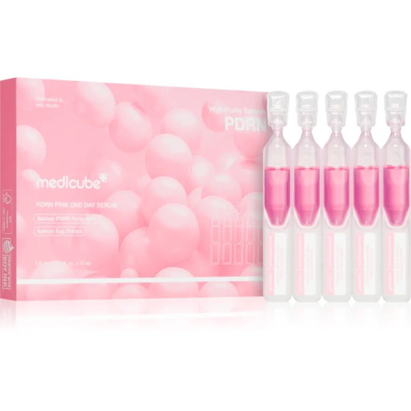 Medicube PDRN Pink One Day Serum obnovitveni serum za obraz za osvetljevanje kože in hidratacijo 10x1.5 ml