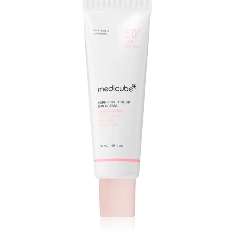 Medicube PDRN Pink Tone Up Sun Cream vlažilna zaščitna krema SPF 50 50 ml