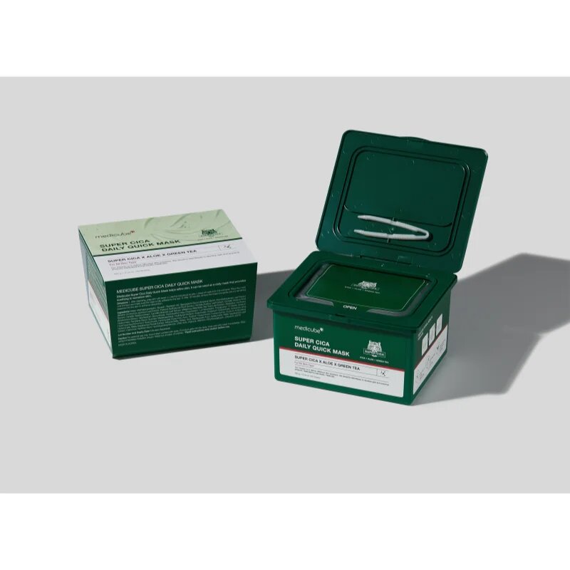 Medicube Super Cica Daily Quick Mask pomirjevalna tekstilna maska s hranilnim učinkom 30 kos