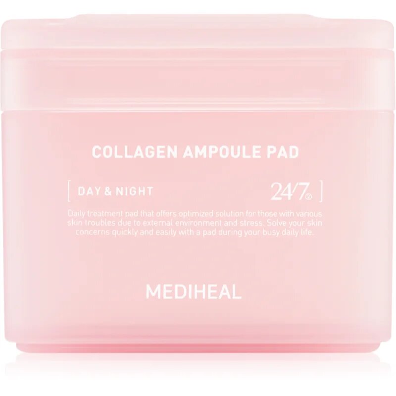 MEDIHEAL Collagen Ampoule Pad tonizirajoče blazinice za vlaženje in učvrstitev kože 100 kos