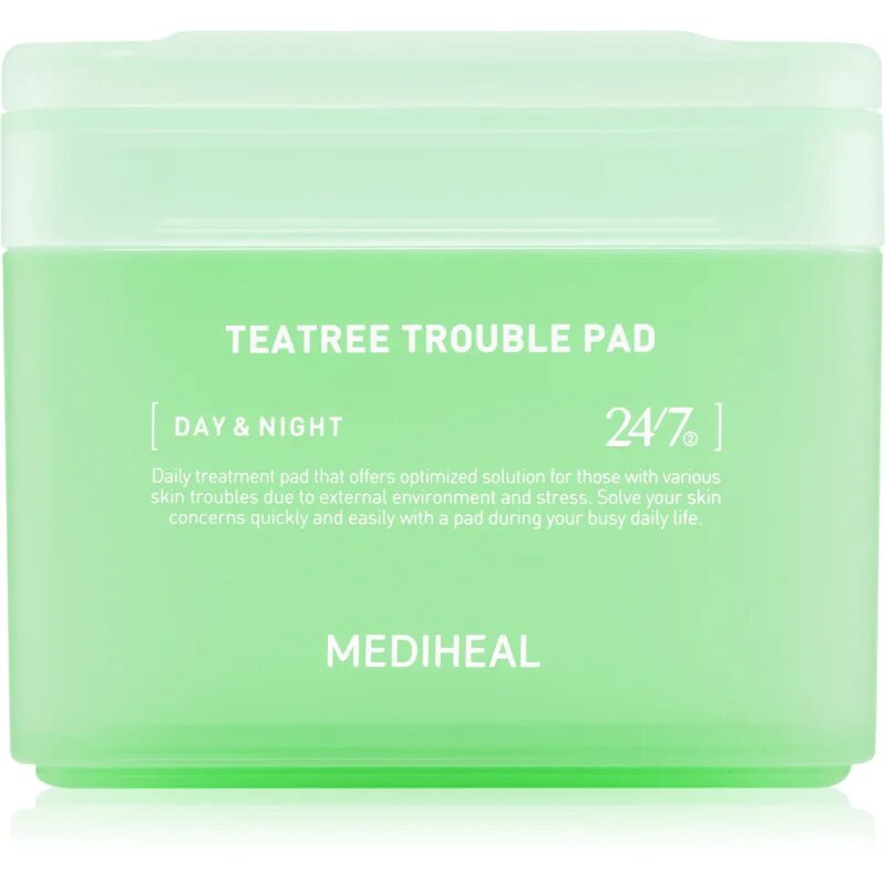 MEDIHEAL Teatree Trouble Pad tonizirajoče blazinice s pomirjajočim učinkom 100 kos