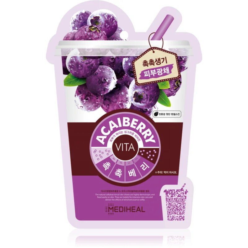 MEDIHEAL Vita Mask Acaiberry maska iz platna z učvrstitvenim učinkom 20 ml
