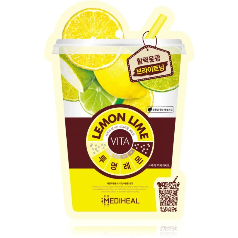 MEDIHEAL Vita Mask Lemon Lime revitalizacijska maska iz platna 20 ml