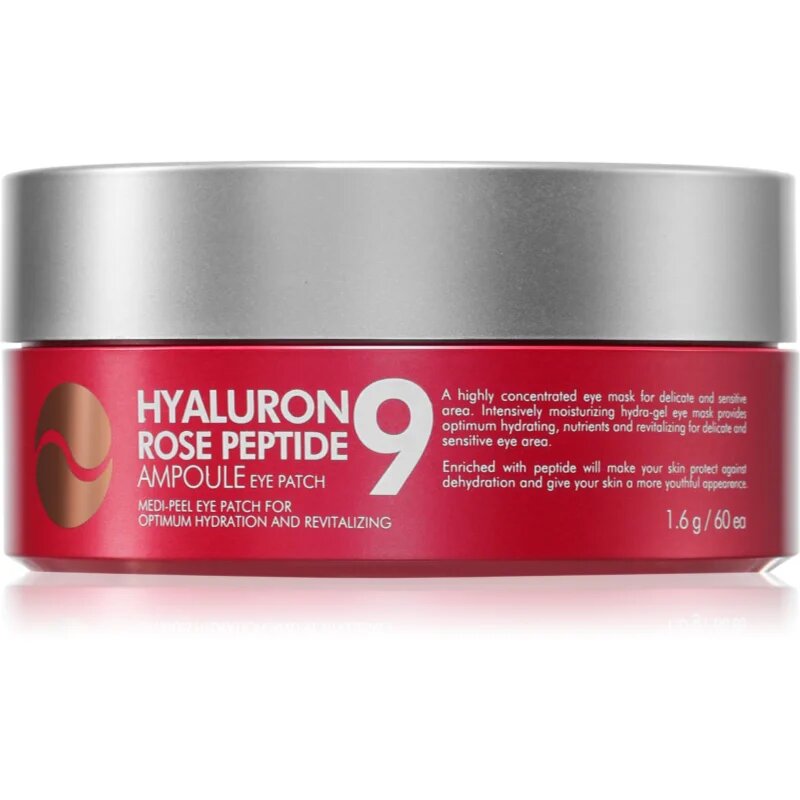 MEDIPEEL+ Hyaluron Rose Peptide 9 Ampoule Eye Patch blazinice za pod oči z vlažilnim učinkom 60 kos