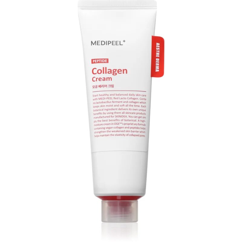 MEDIPEEL+ Red Lacto Collagen Barrier Cream hranilna krema za obnovo kožne pregrade 80 ml