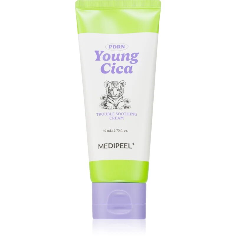 MEDIPEEL+ Young Cica PDRN Trouble Soothing Cream hranilna krema za pomiritev kože 80 ml