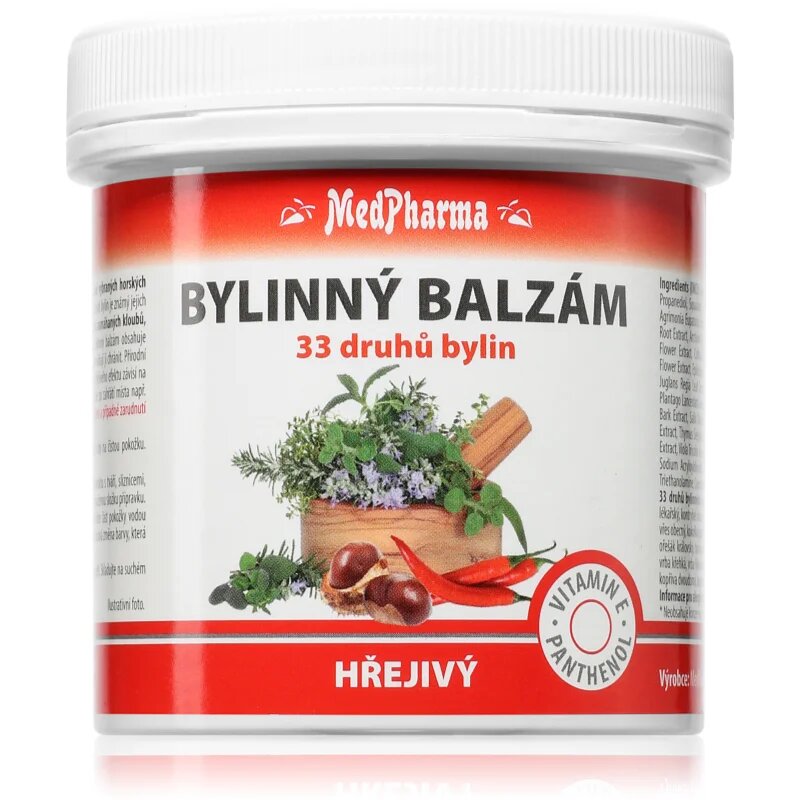 MedPharma Bylinný balzám hřejivý naravni balzam za mišice sklepe in vezi 250 ml