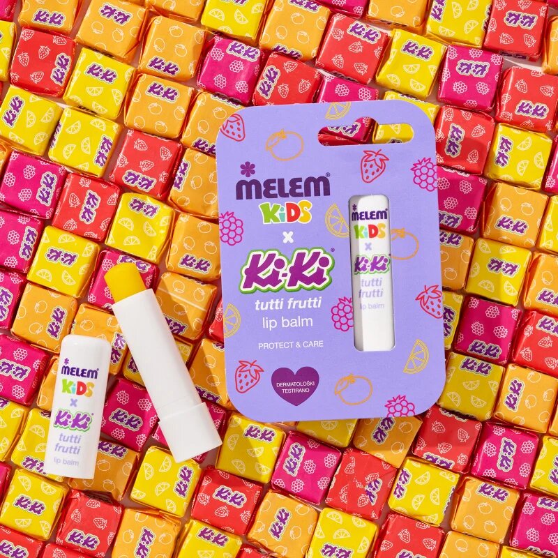 Melem KiKi Tutti Frutti balzam za ustnice za otroke 4.5 g