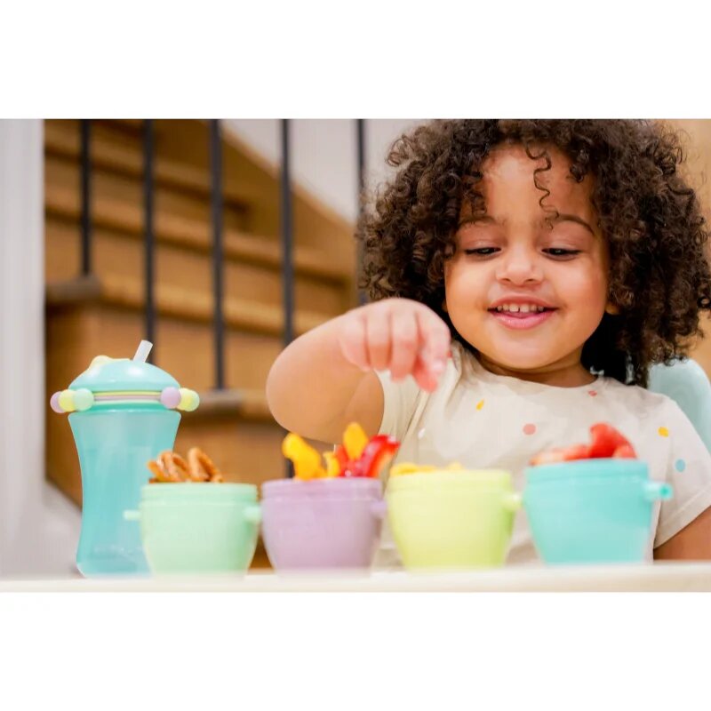 Melii Abacus Straw Sippy Cup skodelica s slamico Mint 1 kos