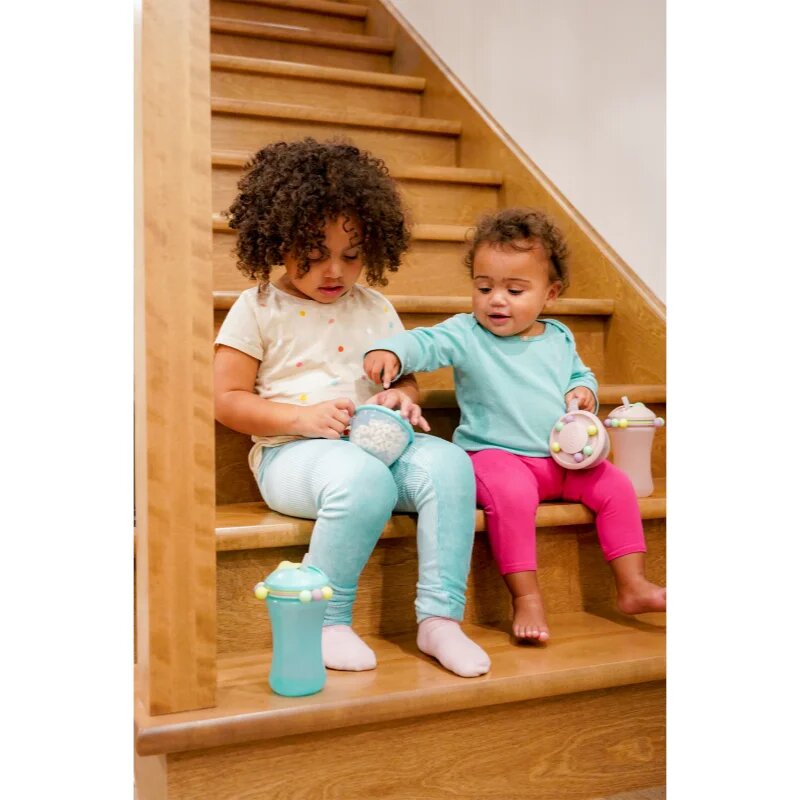 Melii Abacus Straw Sippy Cup skodelica s slamico Pink 1 kos