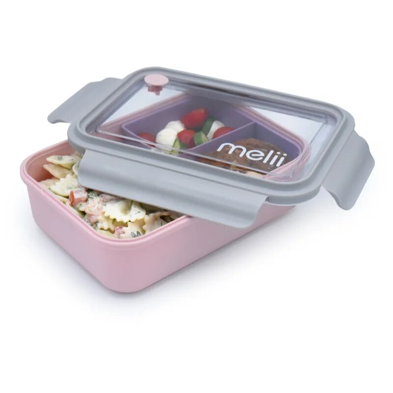 Melii Bento Box škatla za malico Pink Purple Gray 1250 ml
