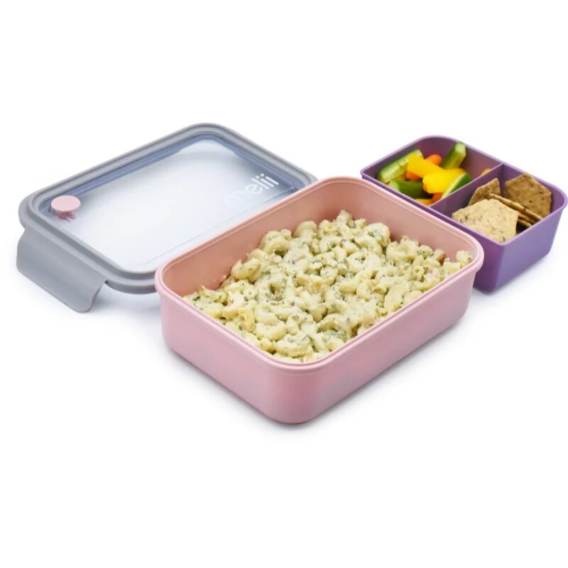 Melii Bento Box škatla za malico Pink Purple Gray 1250 ml
