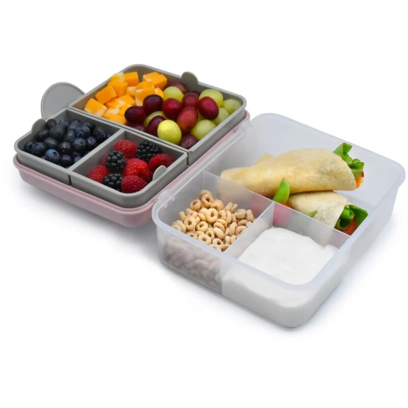 Melii Bento Box škatla za malico Pink Purple Gray 1446 ml