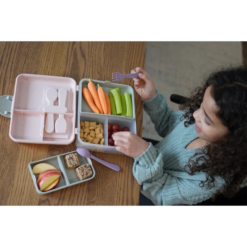 Melii Bento Box škatla za malico Pink Purple Gray 1446 ml