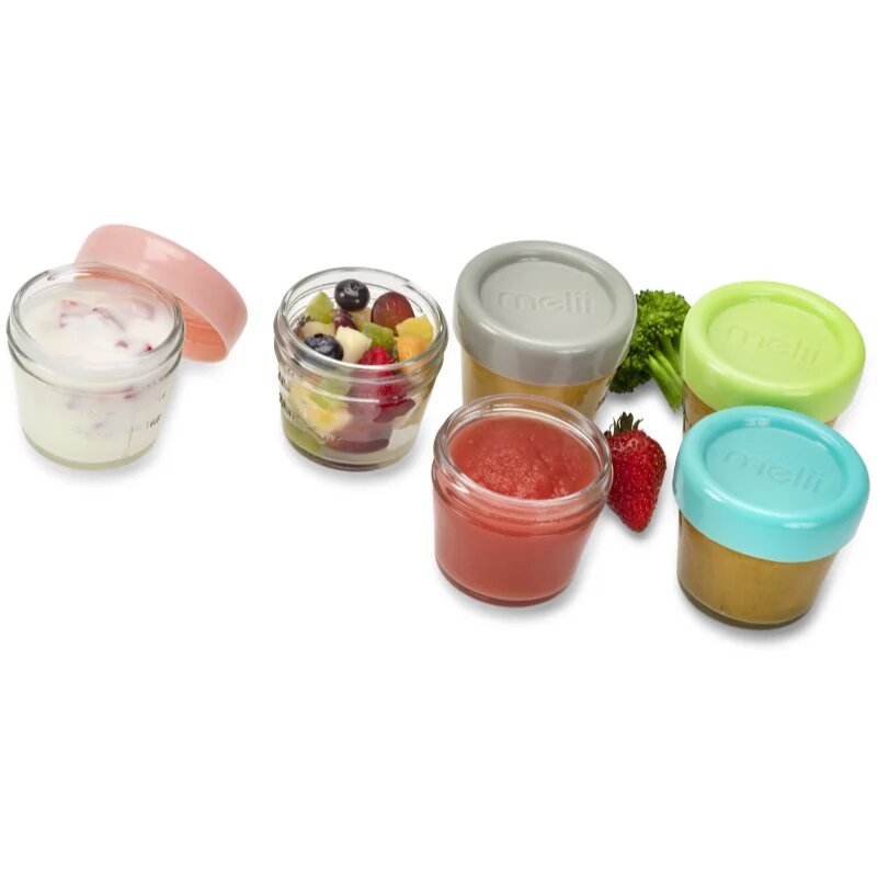 Melii Glass Food Container posoda za shranjevanje živil 6x118 ml