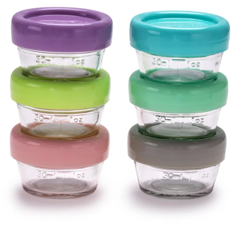 Melii Glass Food Container posoda za shranjevanje živil 6x59 ml