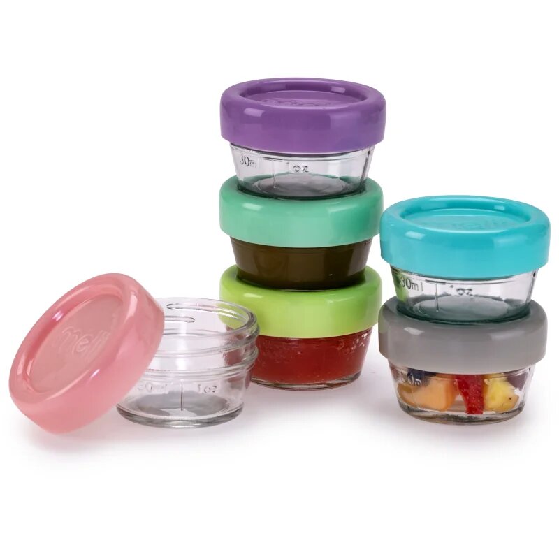 Melii Glass Food Container posoda za shranjevanje živil 6x59 ml