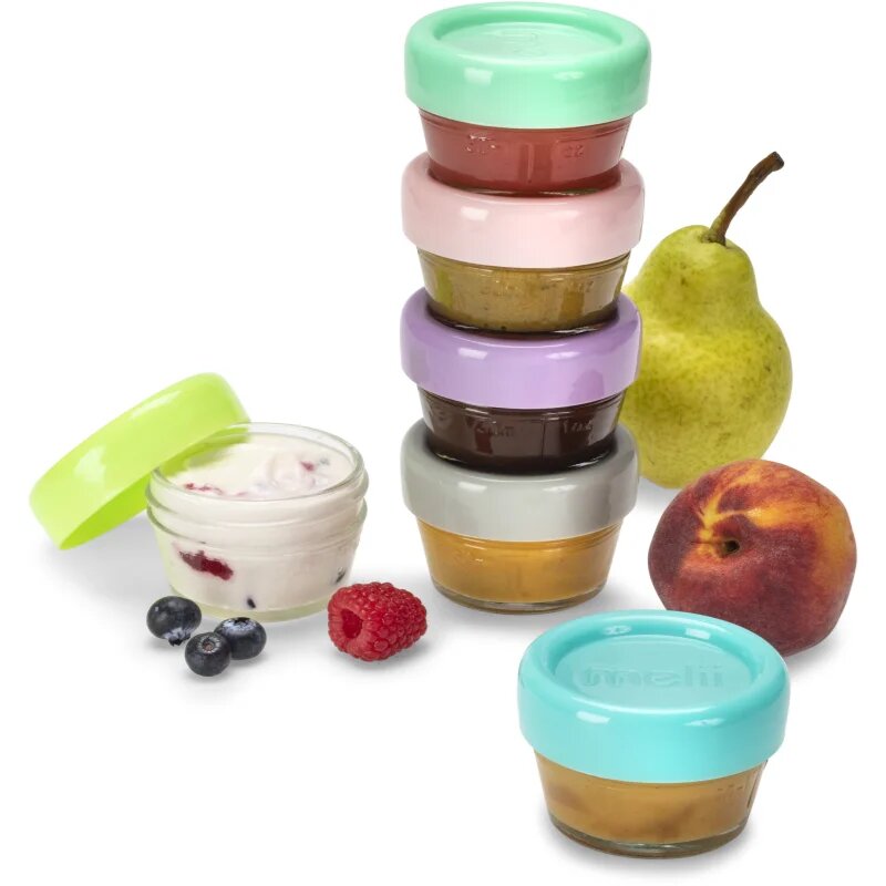 Melii Glass Food Container posoda za shranjevanje živil 6x59 ml