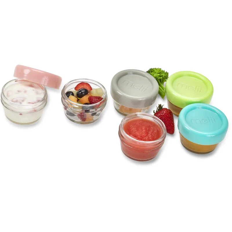 Melii Glass Food Container posoda za shranjevanje živil 6x59 ml