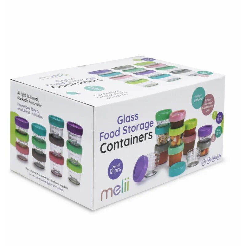 Melii Glass Food Container steklena posoda za shranjevanje živil