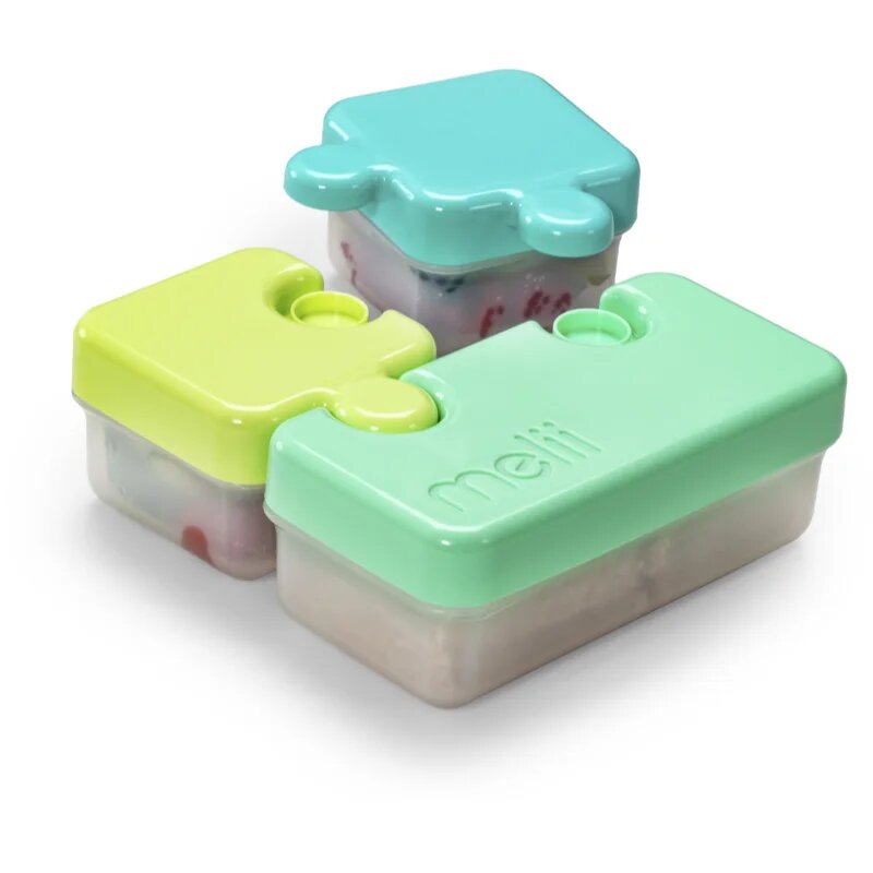 Melii Puzzle Container škatla za malico Blue & Mint 850 ml