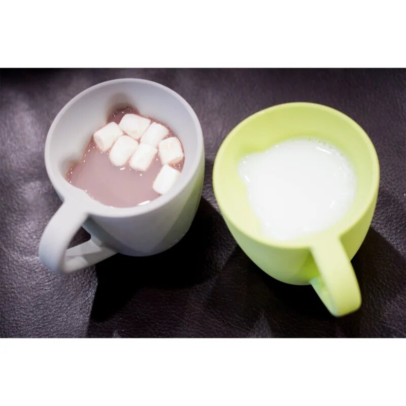 Melii Silicone Bear Mug skodelica Blue & Mint 2x145 ml