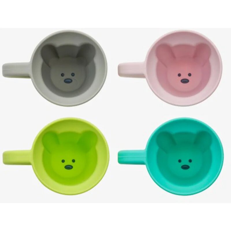 Melii Silicone Bear Mug skodelica Pink & Purple 2x145 ml