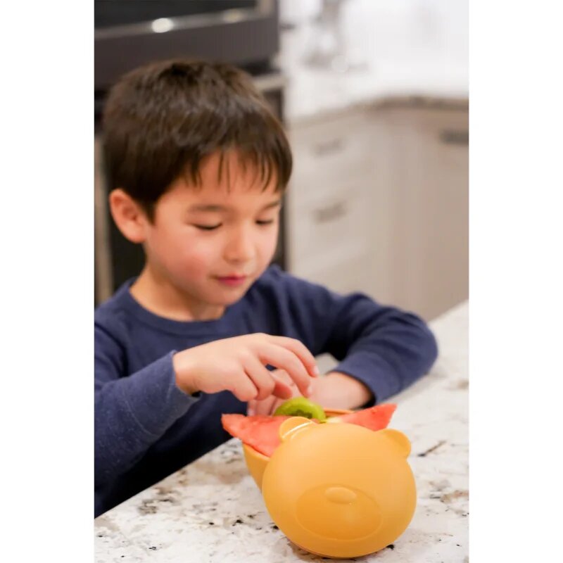 Melii Silicone Bowl with Lid škatla za malico Bear 350 ml