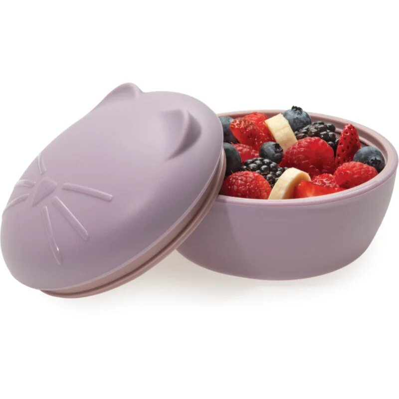 Melii Silicone Bowl with Lid škatla za malico Cat 350 ml