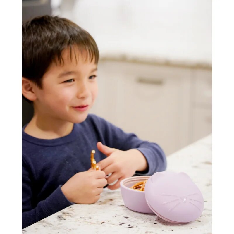 Melii Silicone Bowl with Lid škatla za malico Cat 350 ml
