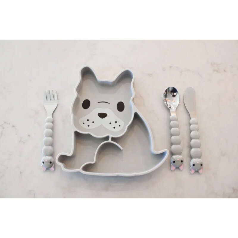 Melii Silicone Suction Plate krožnik s priseskom Bulldog 1 kos