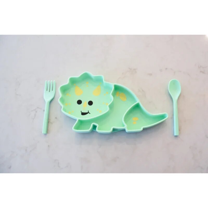Melii Silicone Suction Plate krožnik s priseskom Dino 1 kos