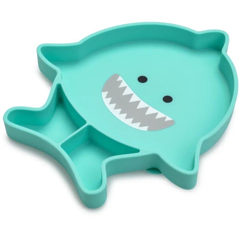 Melii Silicone Suction Plate krožnik s priseskom Shark 1 kos