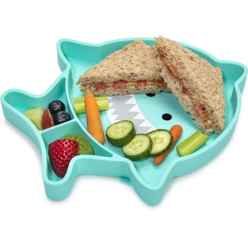 Melii Silicone Suction Plate krožnik s priseskom Shark 1 kos