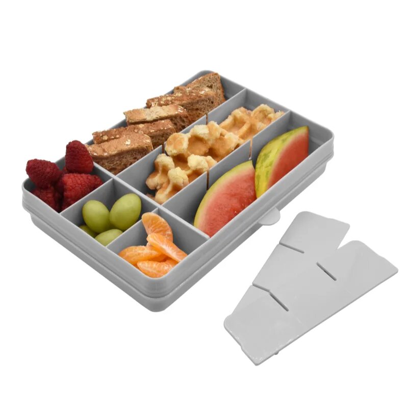 Melii Snackle Box škatla za malico Grey 1368 ml