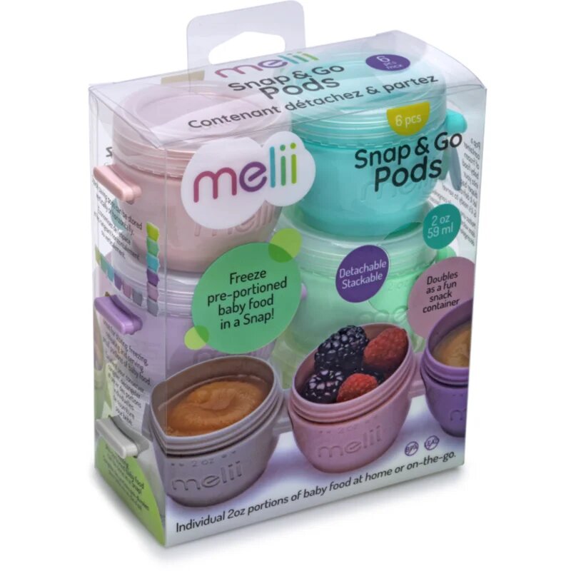 Melii Snap&Go škatla za malico 6x59 ml